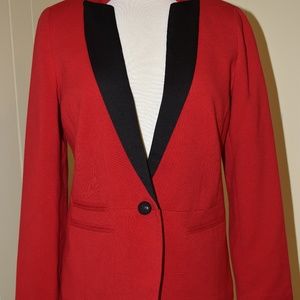 Worthington-Womens Dress Jacket-Red/Black-Medium